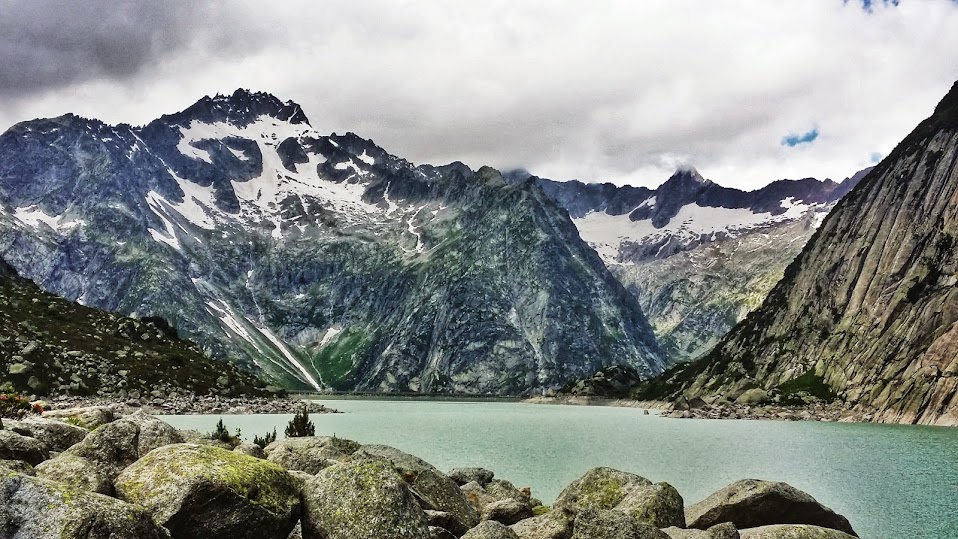 Gelmer Lake is a glacier fed lake.