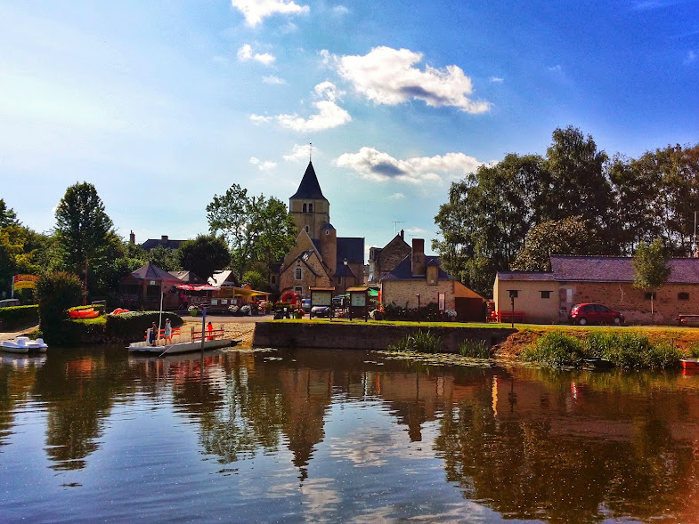 Small villages line the river.