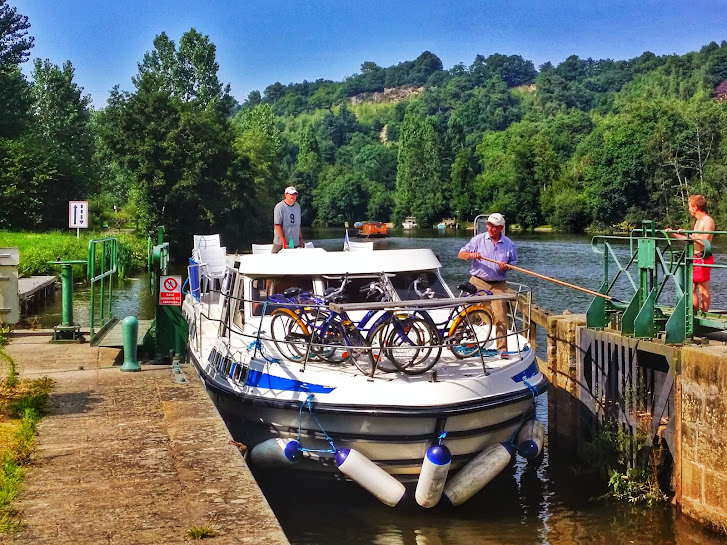 It's not all work and no play though, it takes 2 people to navigate through the canal locks of which appear every few kilometres or so.