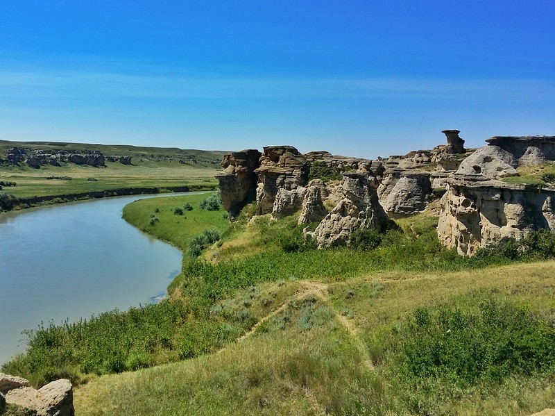 The Milk River meets the Hoodoos.