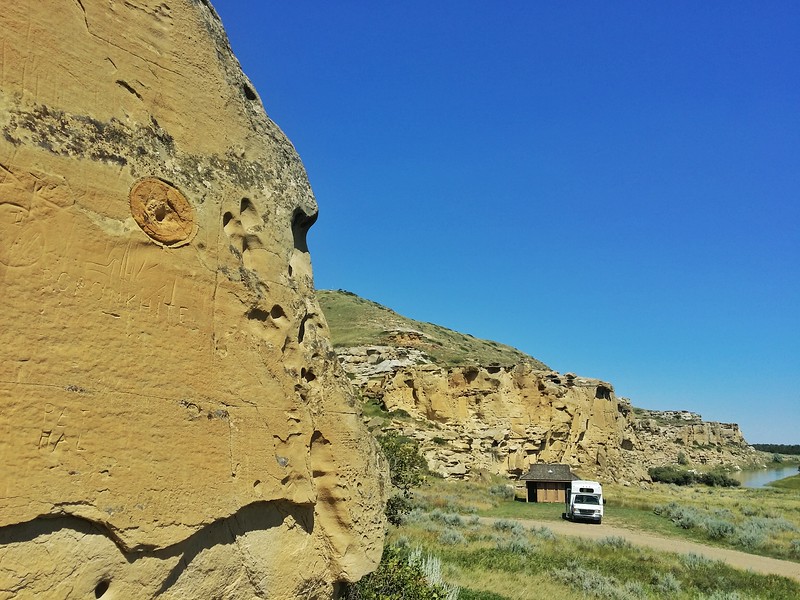 This natural circle was turned into a sun by native people. 