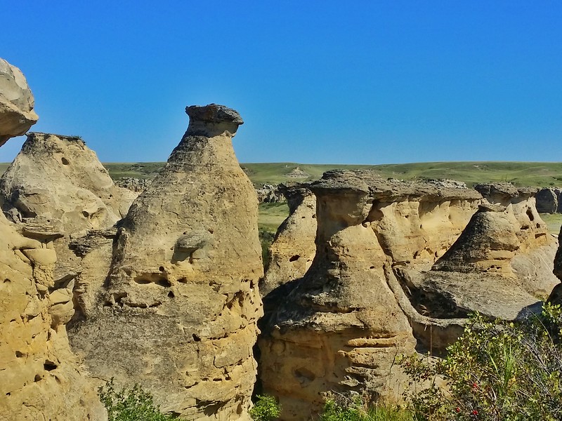 The Hoodoos were formed by thousands of years of erosion. 