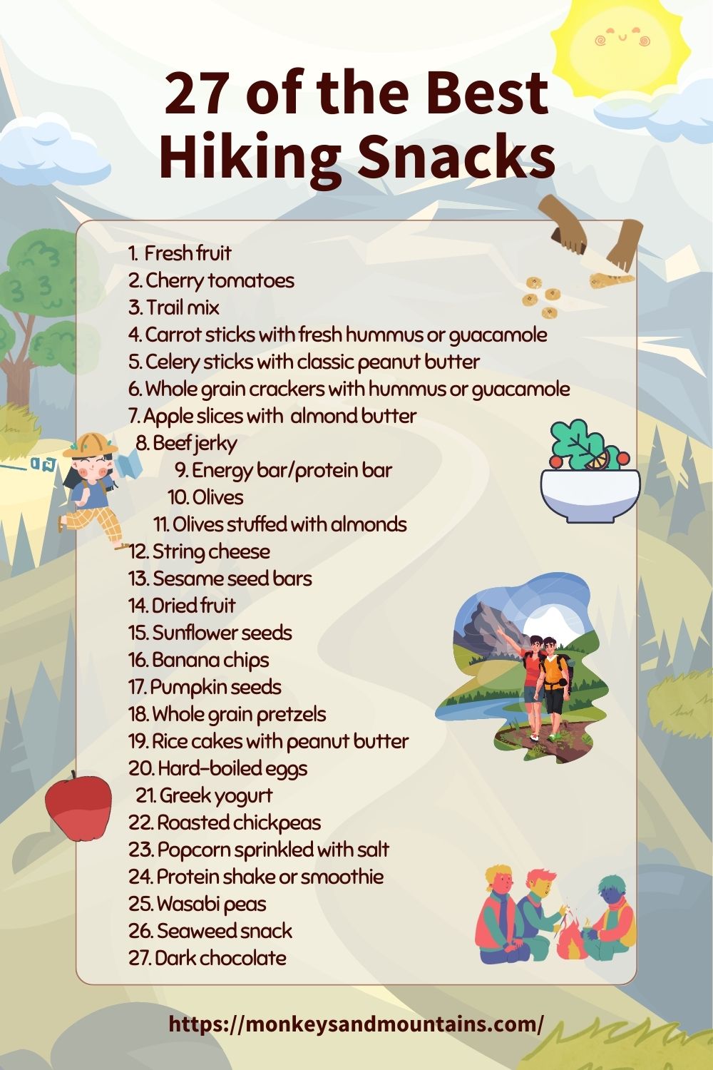 27 Quick and Simple Good Hiking Snacks