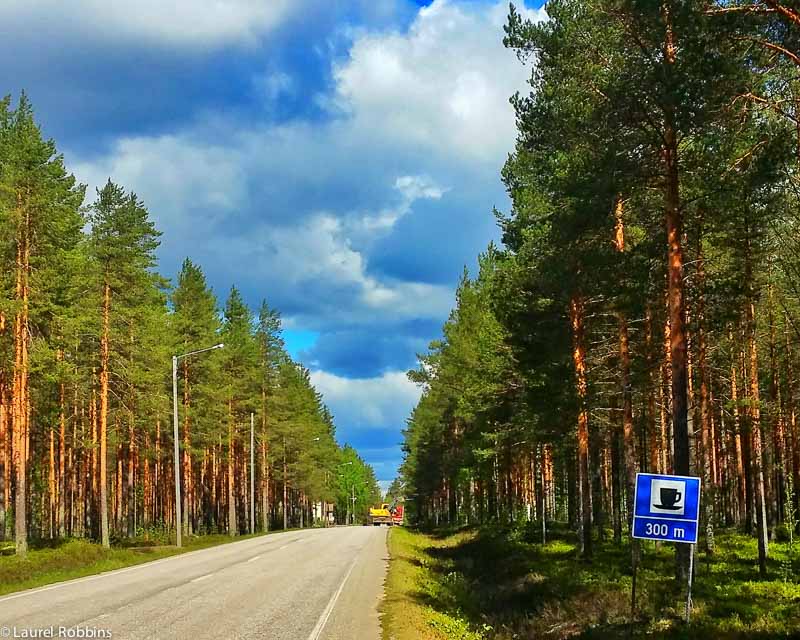 seeing a cafe while adventure cycling in finland was amazing 