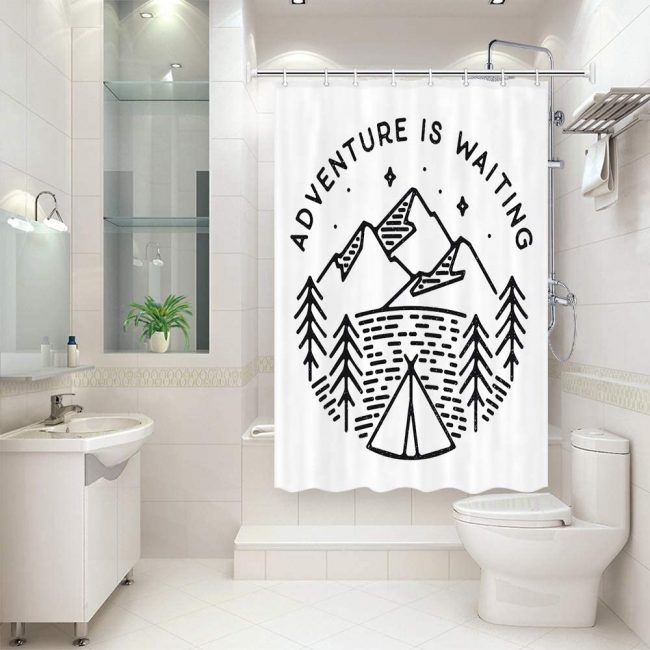 Add something different to your bathroom with an inspiring shower curtain.