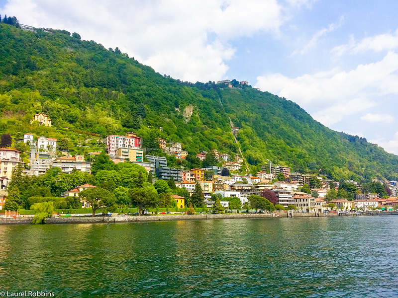 Funicular to the mountain village of Brunate along Lake Como.