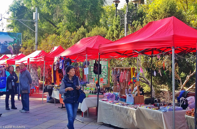 Pedestrian shopping street in Almaty Kazakhstan