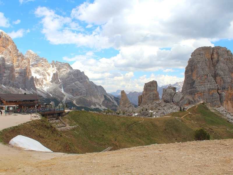 Hut on the Alta Via 1 South in the Dolomites, Italy