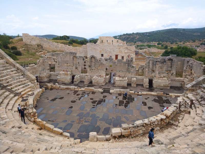 ancient ruins as seen while hiking the western lycian way