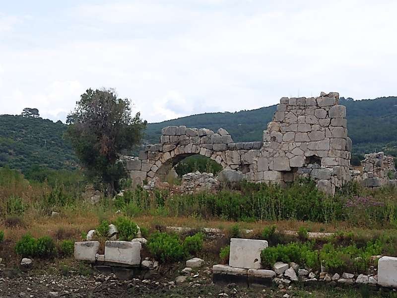 ancient village as seen while hiking the western lycian way