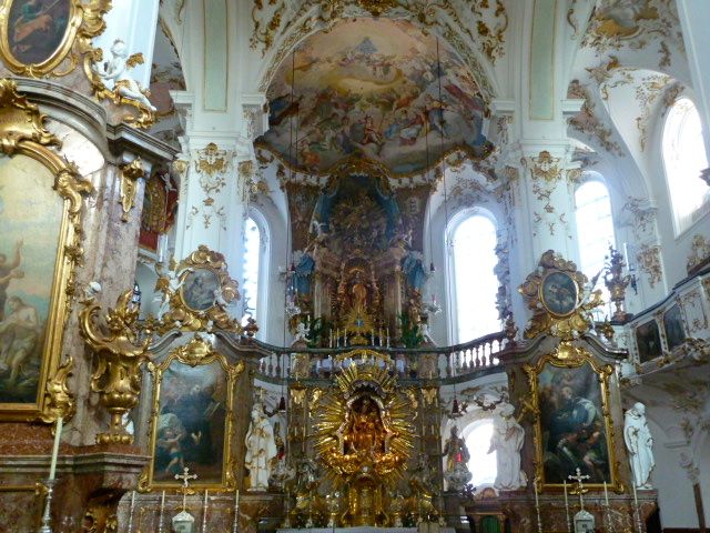 Inside the elaborate church