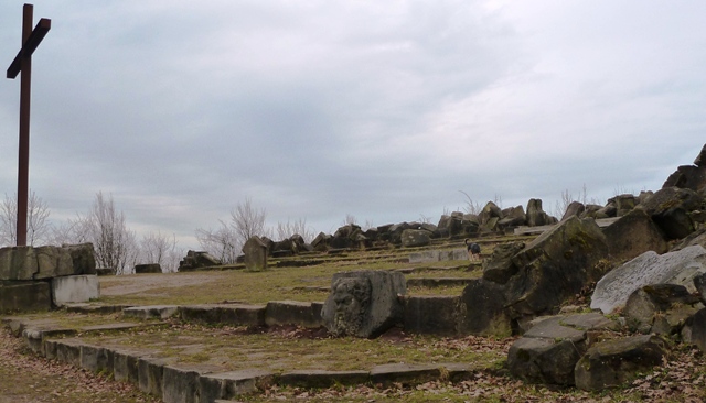 Rubble at the top of the Birkenkopf Stuttgart, Germany