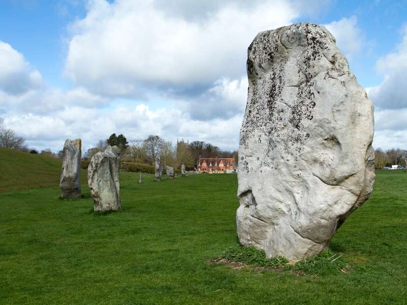 Avebury henge and stone circles as seen on the Ridgeway walk