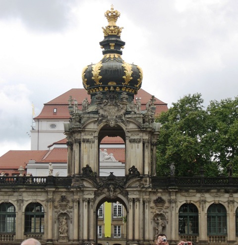 best places to visit in Germany-Crown gate at Zwinger in Dresden, Germany