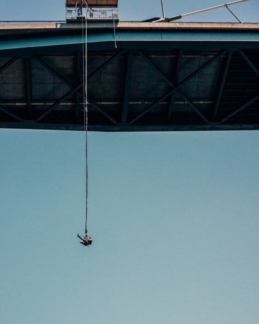 Bungee jumping is a great adventure in California