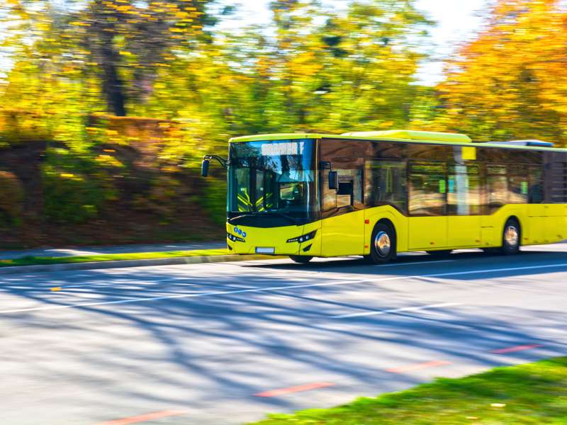 bus returning from Hadrian's Wall