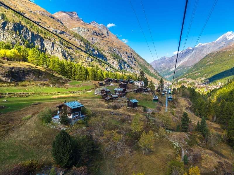 cable car ride to matterhorn zermatt