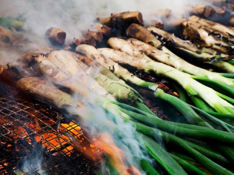 grill calcots before eating them