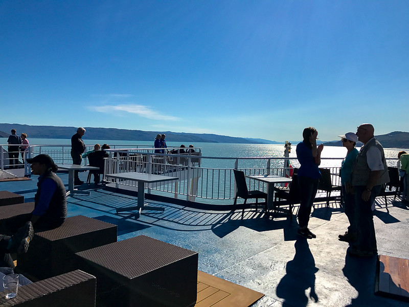 Guests are encouraged to spend lots of time on deck to be on the lookout for Arctic wildlife.