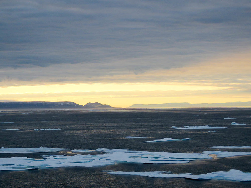 Sunset in the Arctic. Depending on the time of year and how far north you are, it may never set.