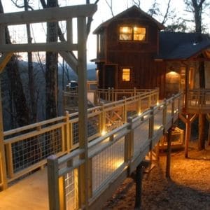 The Canopy Blue is a luxury treehouse rental in Georgia