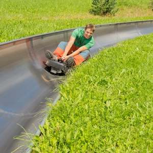 one of the funnest things to do in Chamonix in summer is to take a ride on the alpine coaster