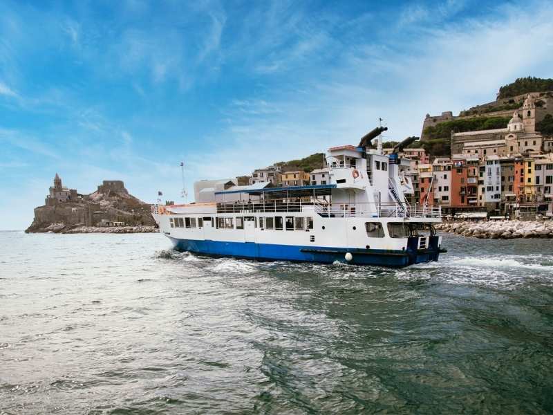 going to cinque terre by ferry boat