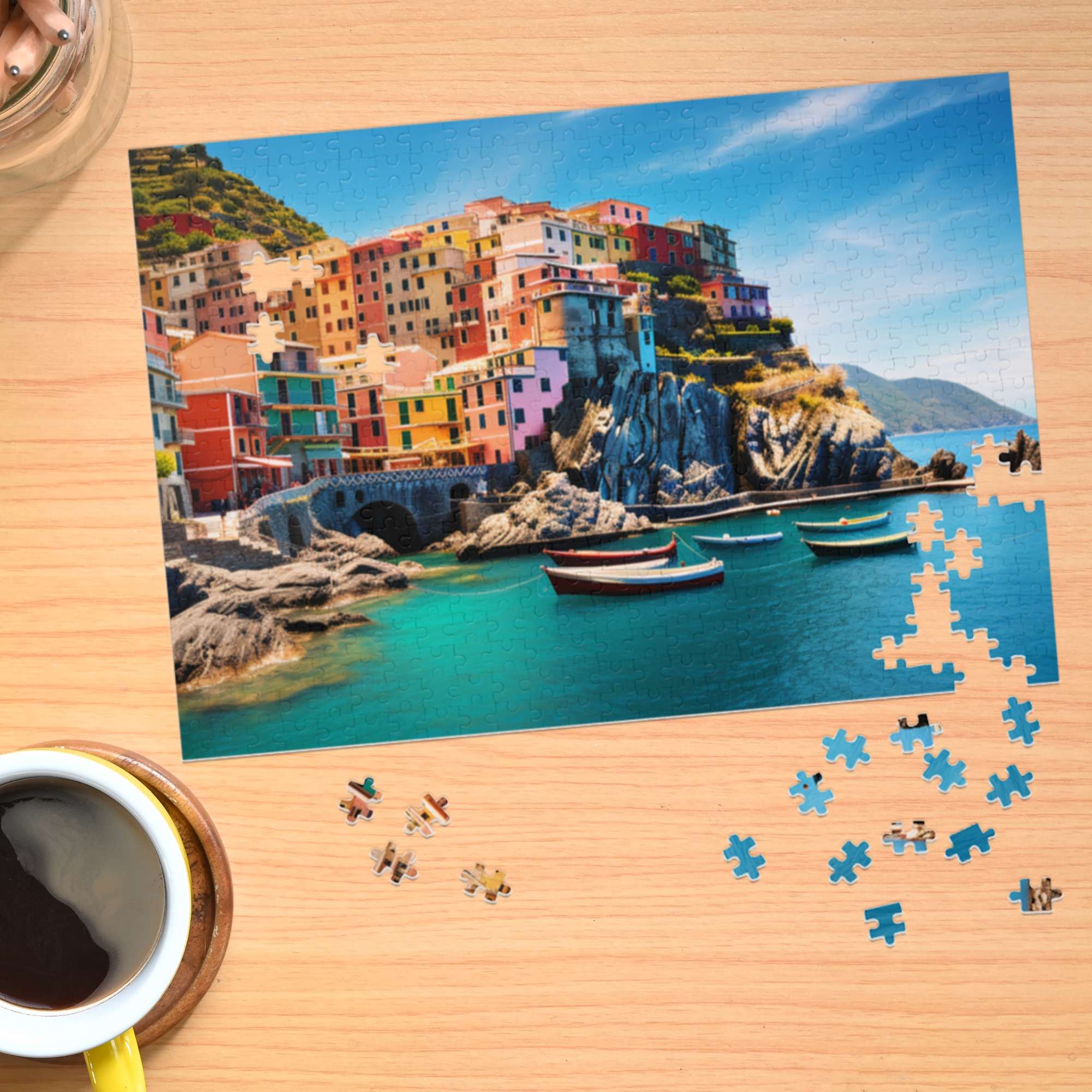 cinque terre of manorola puzzle for adults 500 and 1000 pieces