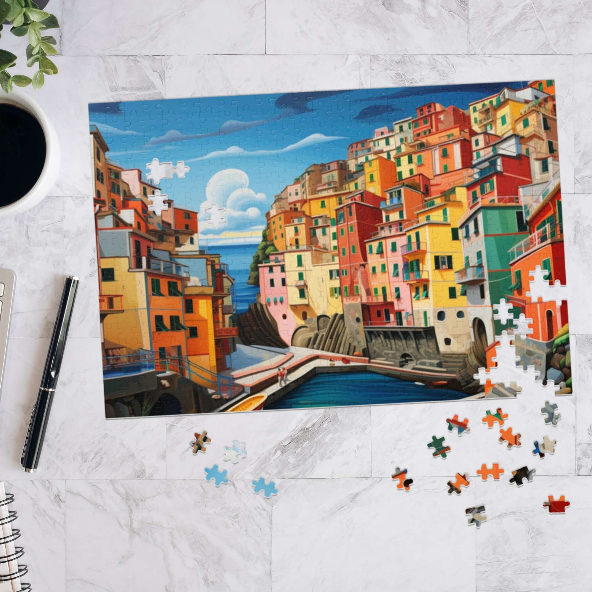 cinque terre of riomaggiore puzzle for adults 500 and 1000 pieces