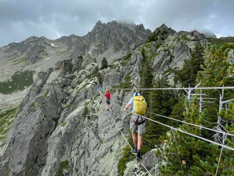 climbing the iron way in via ferrata