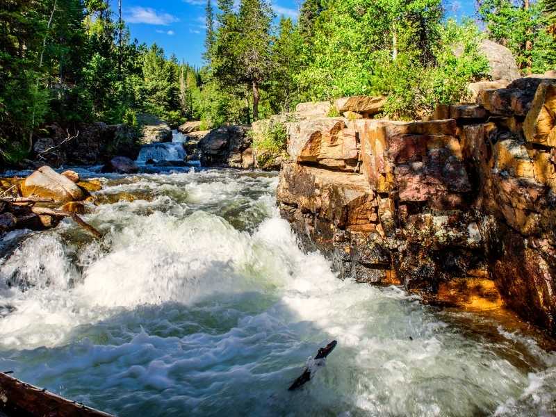 Copeland Falls to Calypso Cascades is an easy hike in Rocky Mountain National Park