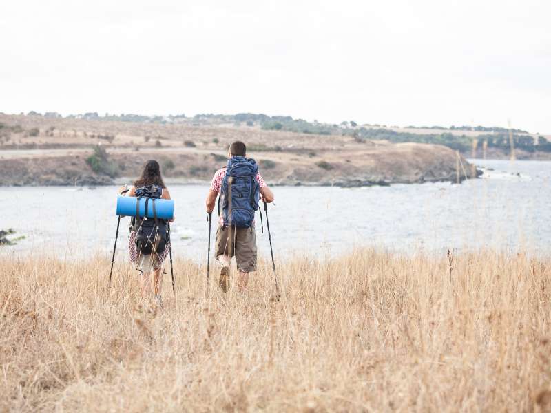 couple hiking in an easy short route