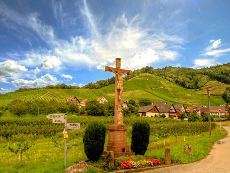 You'll find a lot of crosses littered along the area when you're hiking in this part of Germany