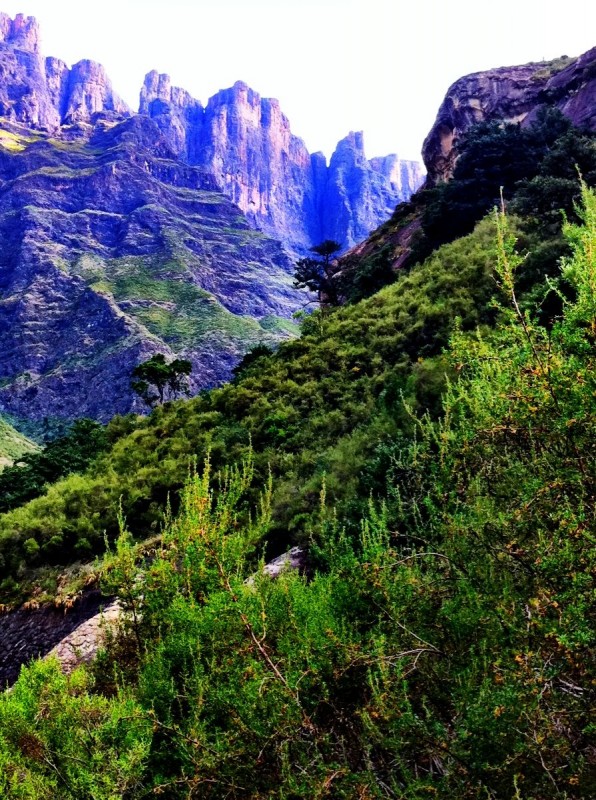 Drakensberg amphitheater waterfall, South Africa