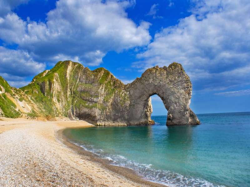 Durdle Door, one of scenic spots in the South West Coast path.
