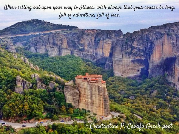 Quote from Constantine Cavafy, one of Greece's most famous poets.