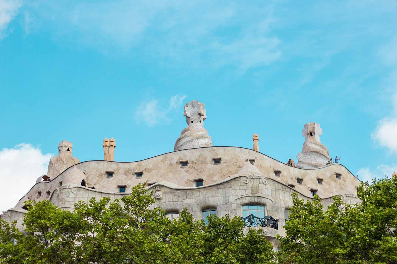 You can tell a Gaudi building just from looking at the roof.