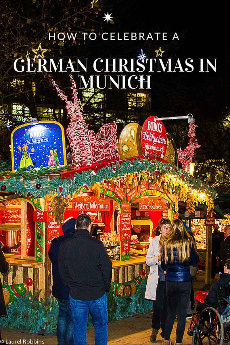 hut at a German Christmas market in Munich