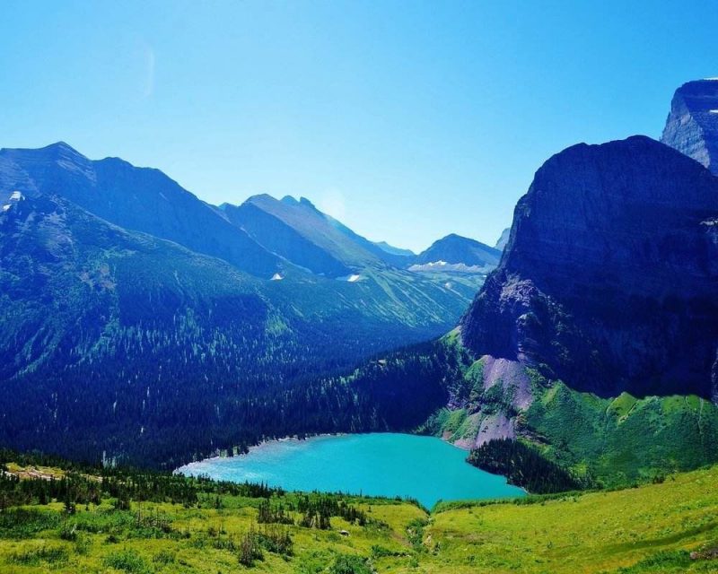 Visit Glacier National Park for amazing views of nature and lakes