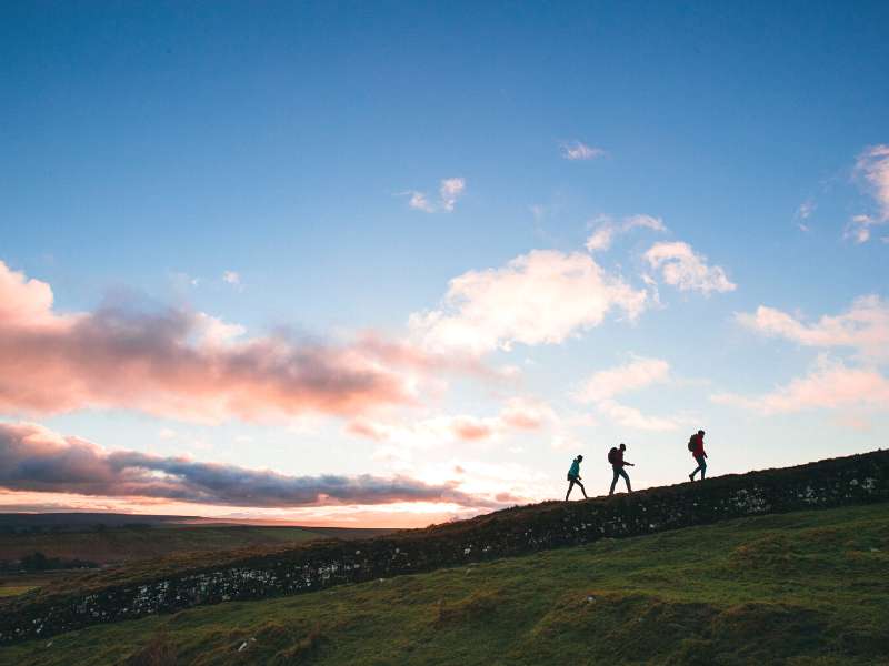 hikers in hadrian's wall