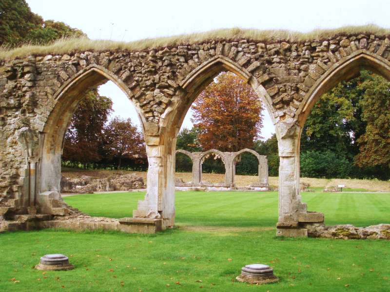 Hailes Abbey, a historic ruins seen from the Cotswold walk