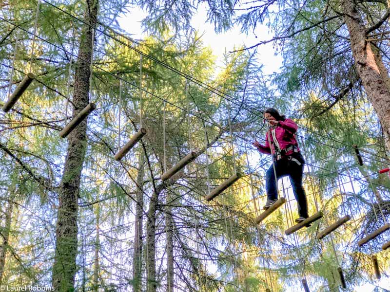 experience a tree-top adventure at Go Ape Crathes Castle in Aberdeenshire Scotland