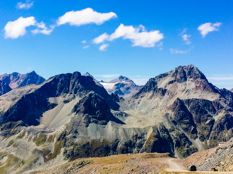 Evidence of a recent glacier past in the Engadin mountains near St Moritz Swizterland