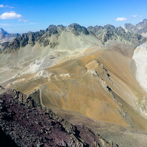 Evidence of a recent glacier past in the Engadin mountains near St Moritz Swizterland