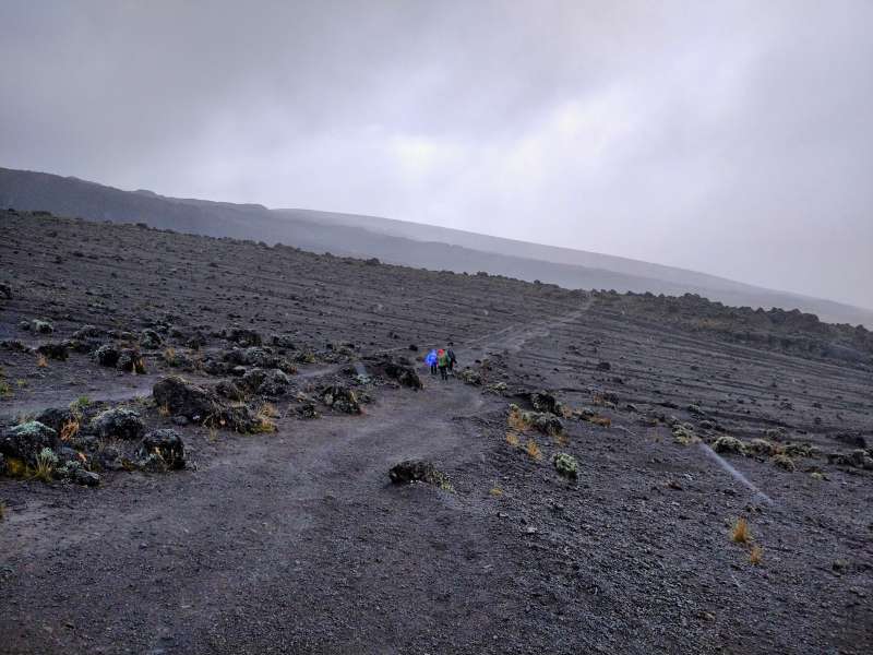 hikers descending on day 5 kilimanjaro tour