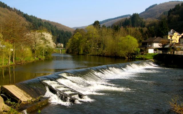 Our River seen from Vianden while hiking the Luxembourg Ardennes