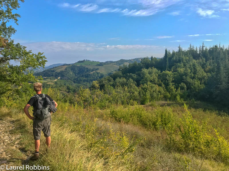 You get great views of the Bologna Hills on the Path of Gods Italy