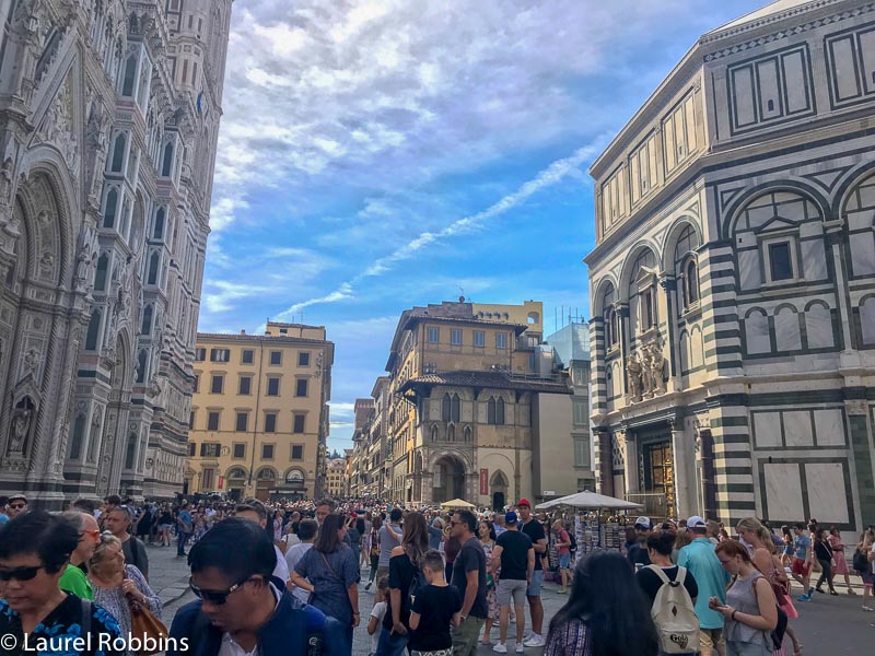 The finish point of the Path of Gods Italy is the Piazza della Signoria in Florence. 