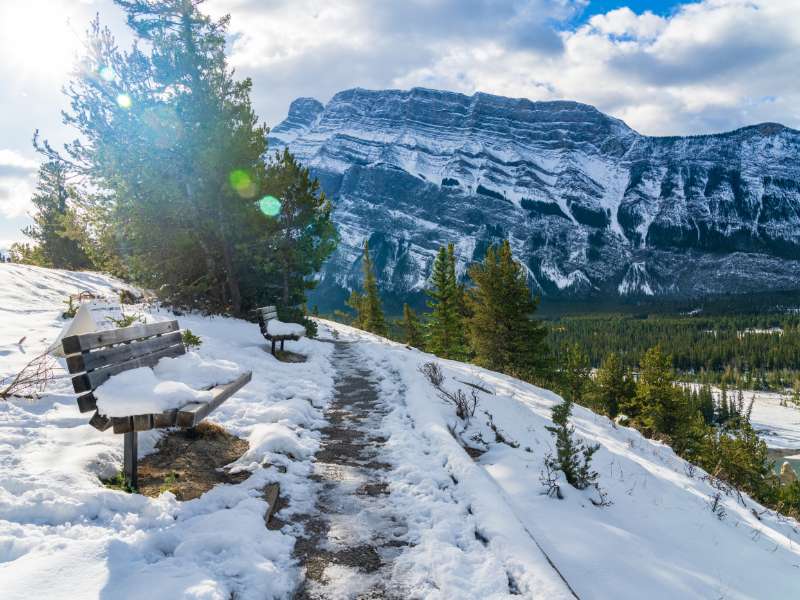 Winter Hiking at Hoodoos Viewpoint