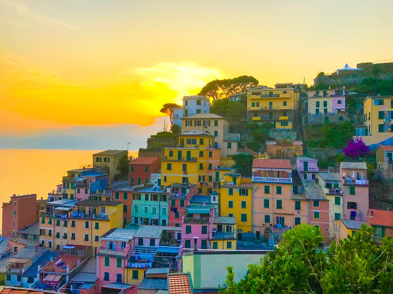 Visit Riomaggiore at sunset